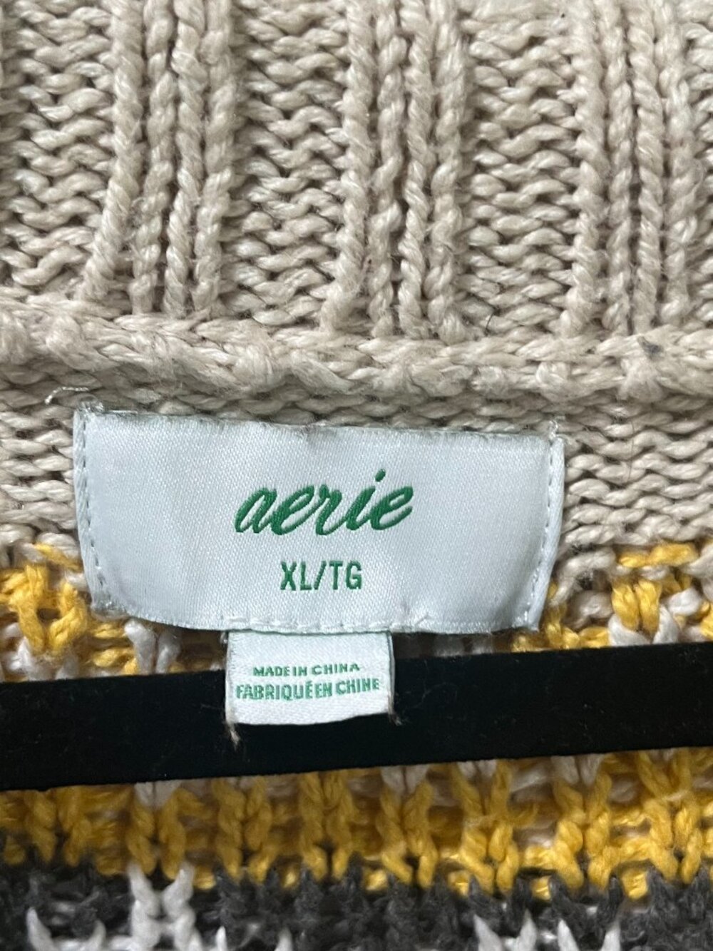 Aerie XL Multi-Colored Patterned Sweater - Picture 2 of 3